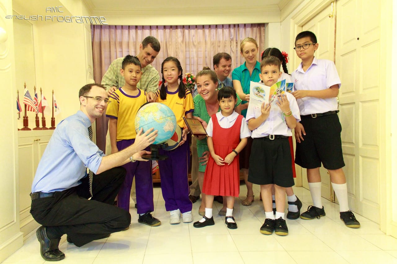 Primary students at Srithammarat Suksa School English Program